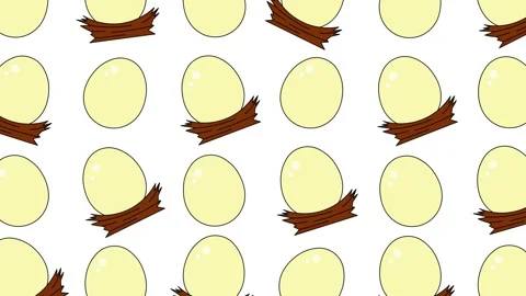 Egg Pattern Background - Seamless Design for Easter and Spring. Stock Footage 320150823