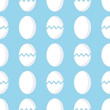Egg pattern on a blue background for use in web design Stock Illustration