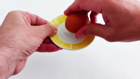 Egg Peeling Mastery-Precision in Every Motion 스톡 동영상 308705520