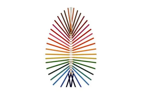 Egg pencils Stock Photos