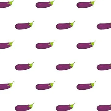 Egg plants healthy vegetables pattern background Stock Illustration
