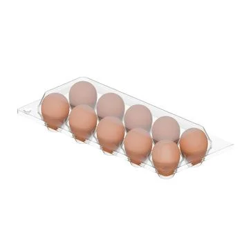 Egg Plastic Packaging Isometric View 3D Render Illustration Stock Illustration