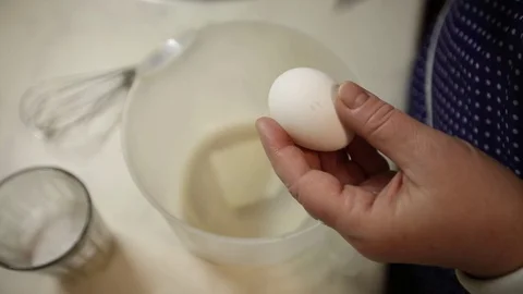 Egg. Preparation of charlotte. Stock Footage 70240140