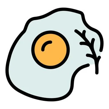 Egg protein icon vector flat Stock Illustration