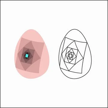 Egg rectangles coloring Иллюстрация