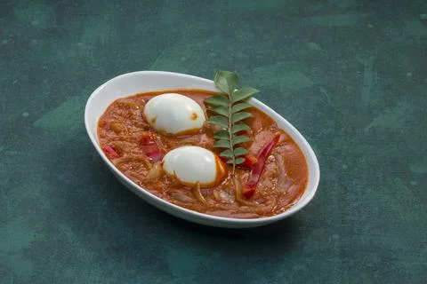 Egg roast or masala Foto stock
