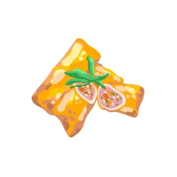 Egg roll cartoon illustration  Stockillustratie