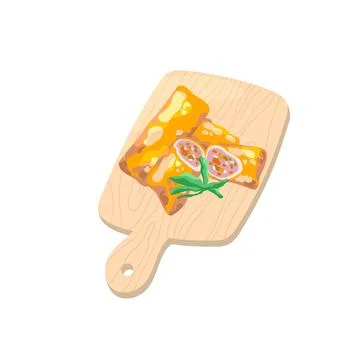 Egg roll cartoon illustration 库存插图