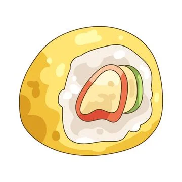 Egg roll sushi Stock Illustration
