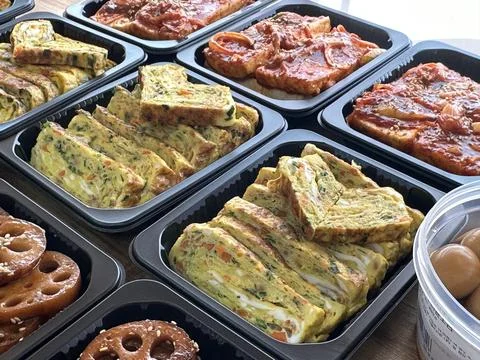 Egg Rolled Omelet Stock Photos