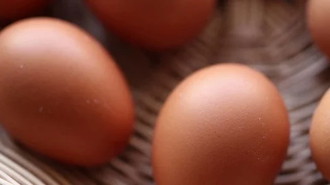 Egg Rotating on Dish Video stock 77311765