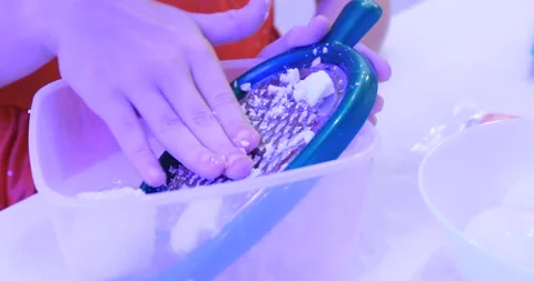 Egg rubbed on a grater Video stock 145932776