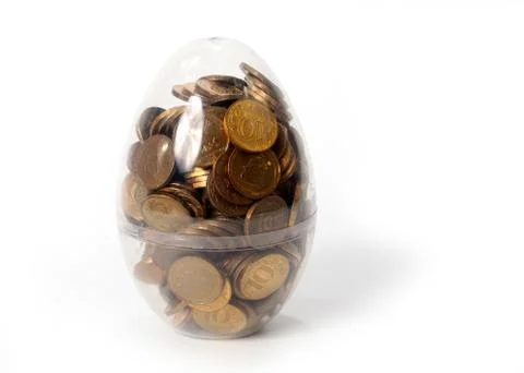 Egg with Russian rubles Stock Photos