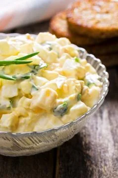 Egg salad with chives Stock Photos