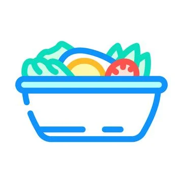 Egg salad color icon vector illustration Stock Illustration