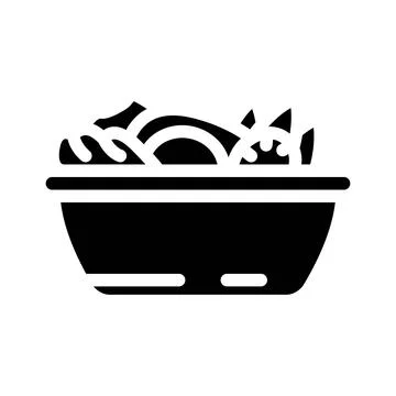 Egg salad glyph icon vector illustration Stock Illustration