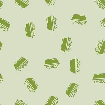Egg salad glyph vector seamless pattern Stock Illustration