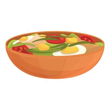 Egg salad icon cartoon vector. Dish food Stock Illustration