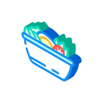 Egg salad isometric icon vector illustration Stock Illustration