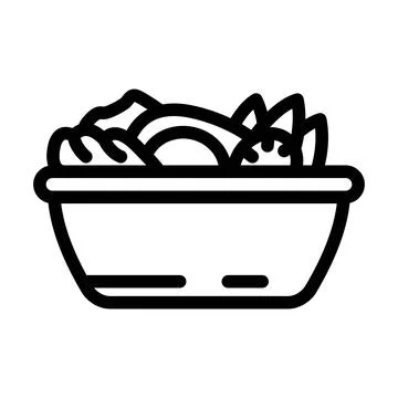 Egg salad line icon vector illustration Stock Illustration