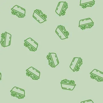 Egg salad line vector seamless pattern Stock Illustration