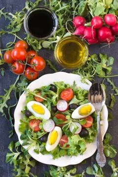 Egg salad Stockfoto's