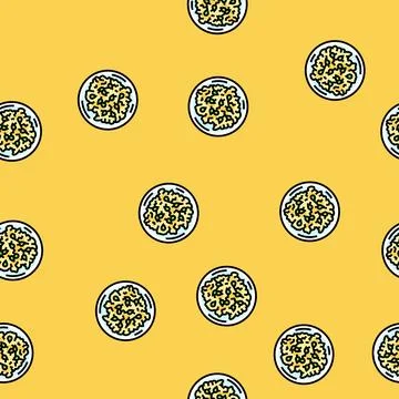 Egg salad vector seamless pattern Stock Illustration