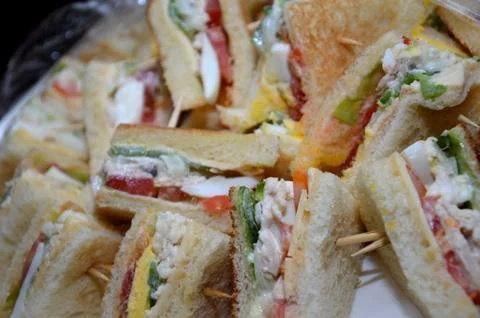 Egg sandwich bread 库存照片