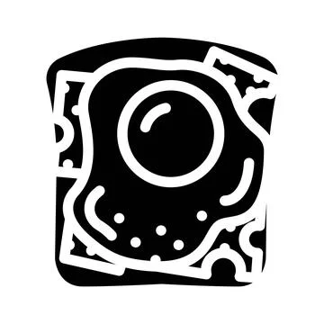 Egg sandwich glyph icon vector illustration Stock Illustration