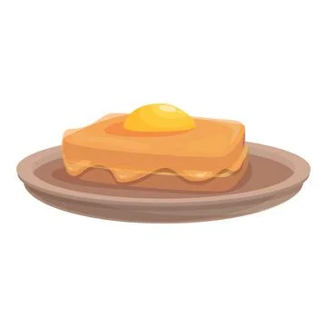 Egg sandwich icon cartoon vector. Portugal food Stock Illustration