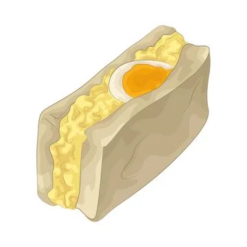 Egg Sandwich Illustration Stock Illustration