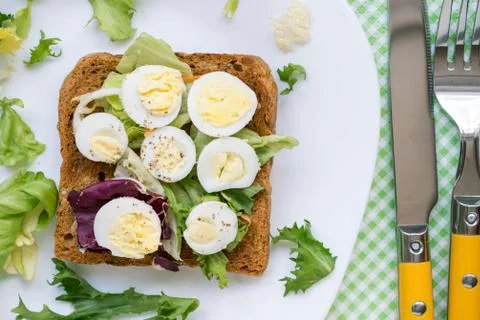 Egg sandwich Stock Photos