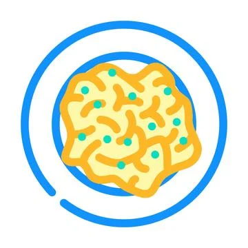 Egg scramble color icon vector illustration Stock Illustration