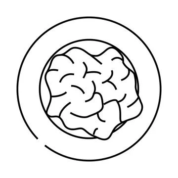 Egg scramble line icon vector illustration Stock Illustration
