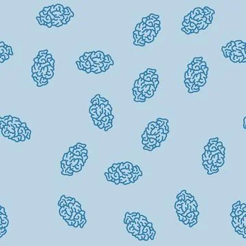 Egg scramble line seamless pattern Stock Illustration