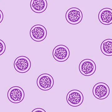 Egg scramble line vector seamless pattern Stockillustratie