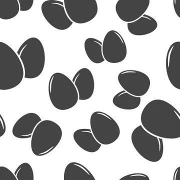 Egg seamless pattern background icon. Business flat vector illustration.  Chi 스톡 일러스트
