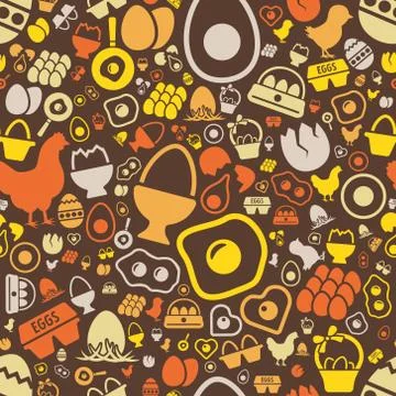 Egg seamless pattern Stock Illustration