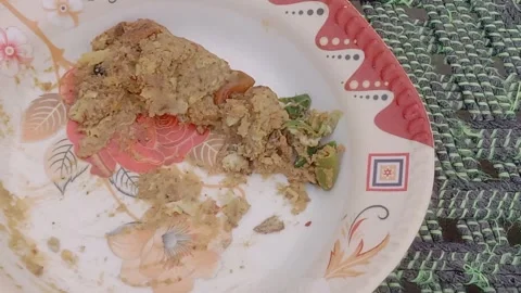 Egg shami served in plate facing camera 스톡 동영상 347628537