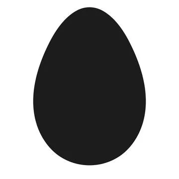 Egg shape Easter, vector nest bunny icon, design food egg Illustrazione stock