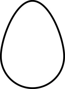 Egg shape egg template with different shape for Easter Illustrazione stock
