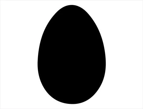 Egg shape silhouette vector art Stock Illustration