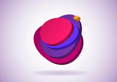 Egg shaped 3D plates 스톡 일러스트