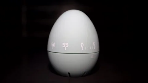 Egg Shaped Kitchen Timer Timelapse. Stock Footage 241907127