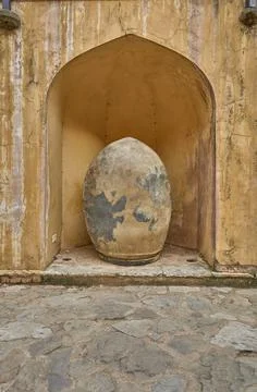 An egg shaped structure in Amber fort Stock Photos