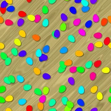 Egg shapes with seamless generated background Stock Illustration