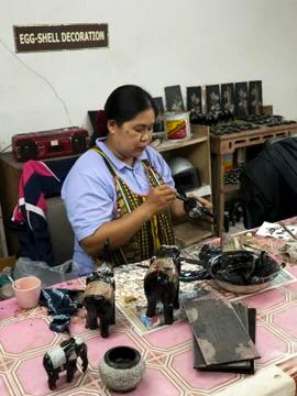 Egg-shell decoration Stock Photos