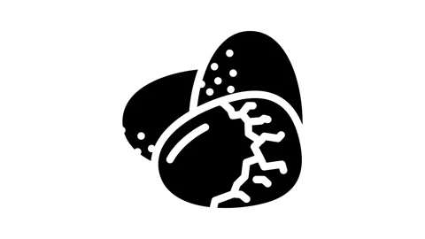Egg shell food hen glyph icon animation Stock Footage 326743928