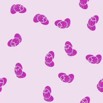 Egg shell food hen glyph seamless pattern Stock Illustration