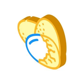 Egg shell food hen isometric icon vector illustration Stock Illustration